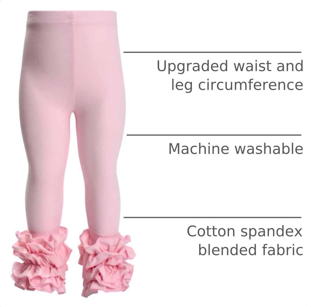 HOOLCHEAN Baby Toddler and Little Girls Cotton Ruffle Leggings