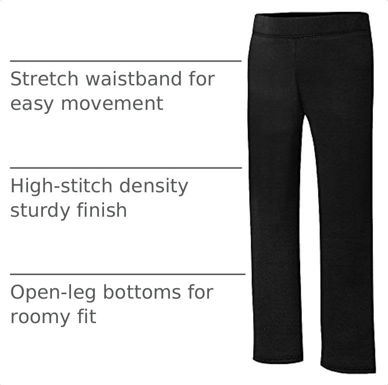 Hanes Girls' Sweatpants - EcoSmart Open-Bottom Fleece Pants