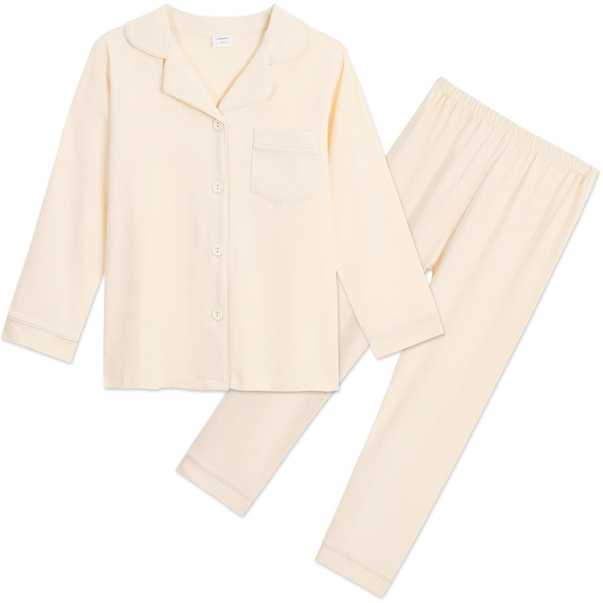 Aablexema Unisex Kids Pajamas Set Button-Down Long Sleeve for Boys Girls