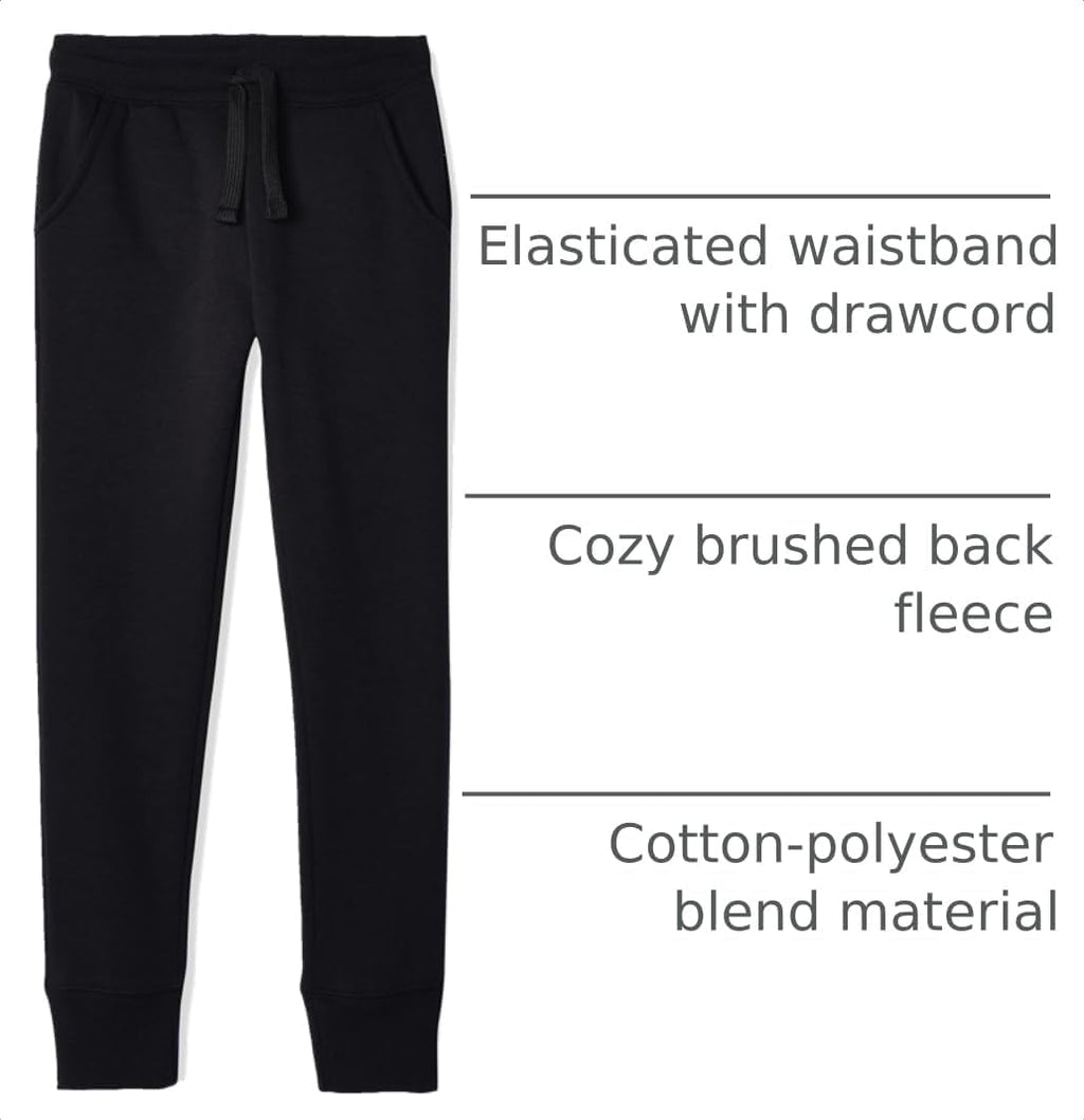 Amazon Essentials Girls and Toddlers' Jogger Sweatpants with Elastic Waist and Drawstring, Multipacks