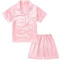 DIPUG Girls Pajamas Satin Pjs Short Sleeve Sleepover Party Gift