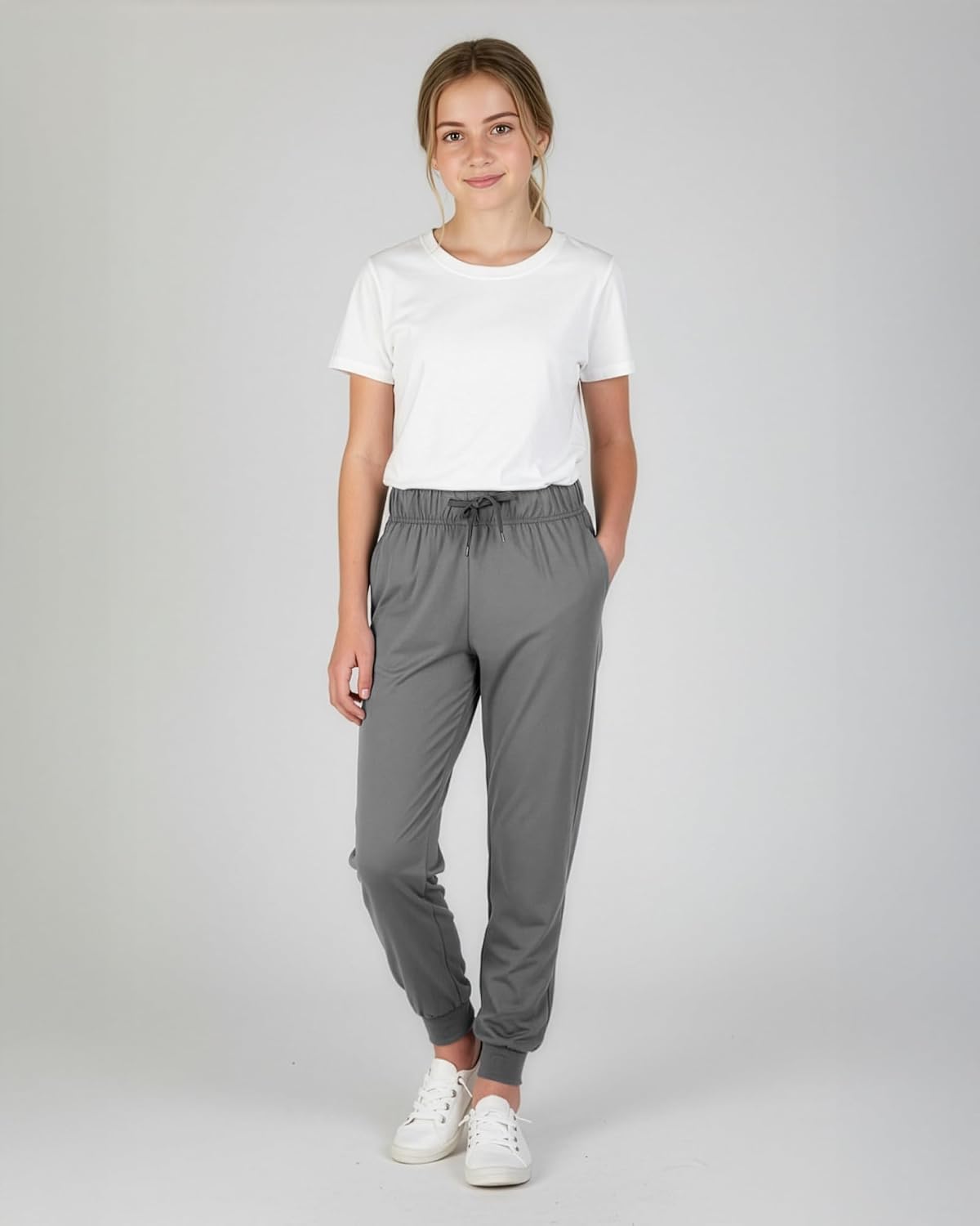 3 Pack Girls' Joggers Sweatpants Pants Athletic Yoga Pockets Kids Teen