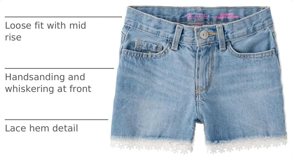 The Children's Place Girls Denim Shortie Shorts