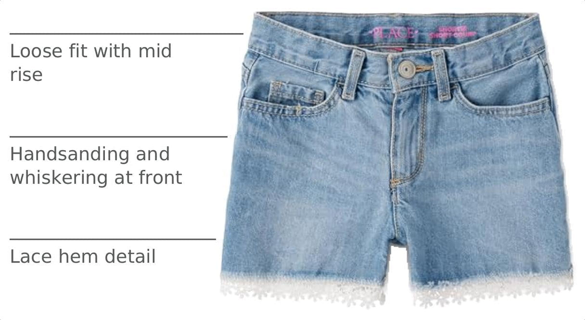 The Children's Place Girls Denim Shortie Shorts