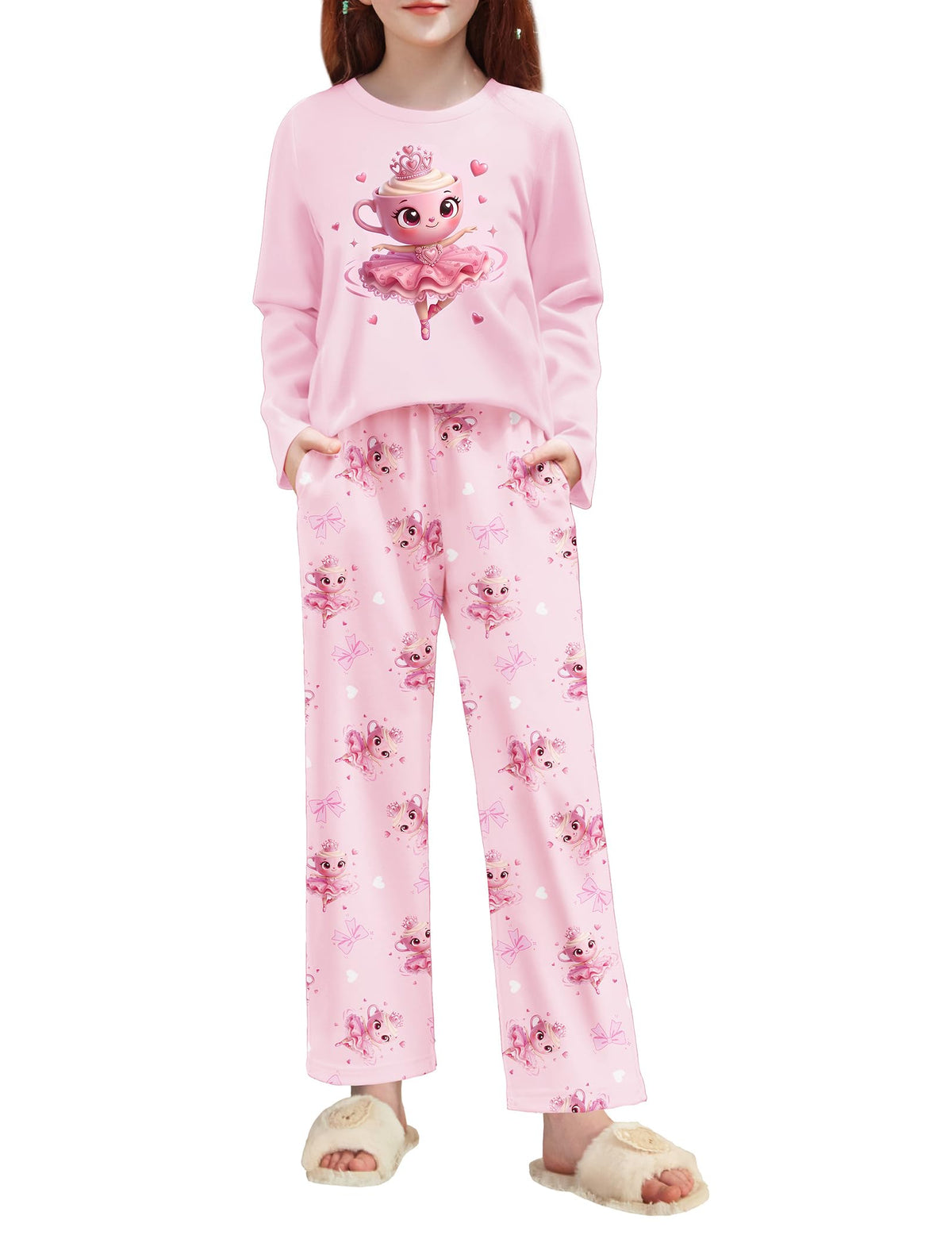 Arshiner Pajamas Set for Girls Long Sleeve & Pants Pjs Soft Lounge Sets