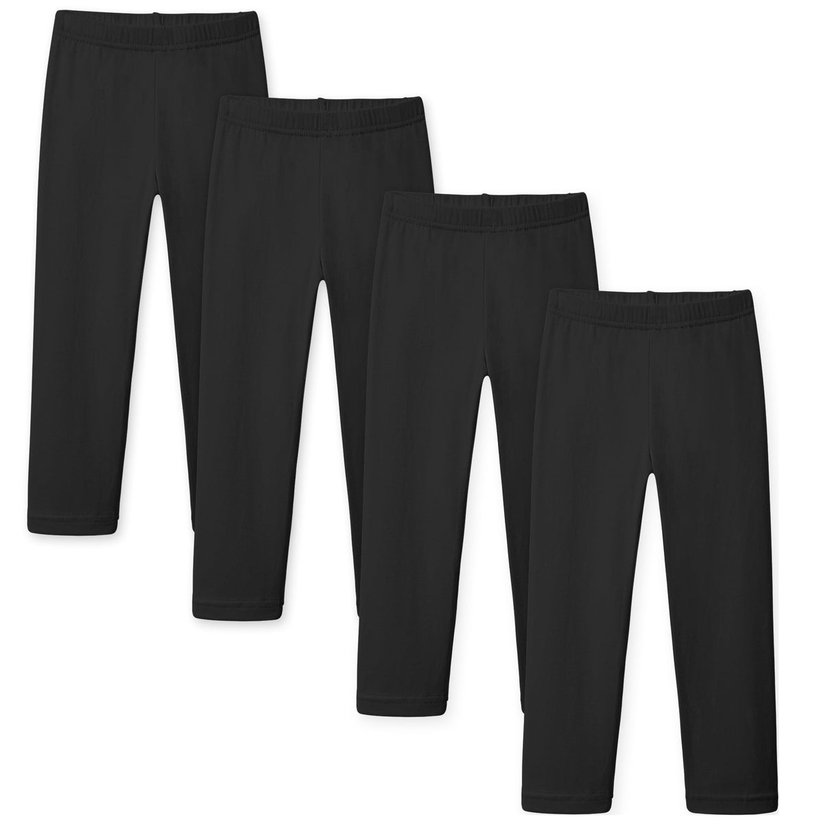 4 Pack Toddler Girl Leggings Girls Cotton Basic Solid Color Pants
