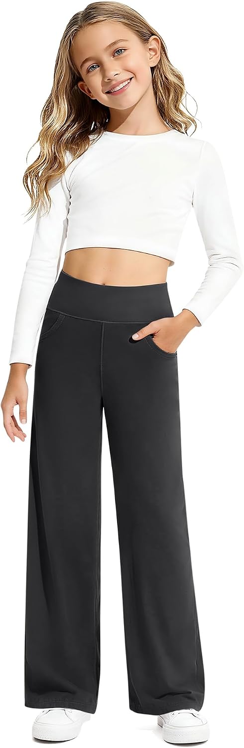 G4Free EverGoing Girls Wide Leg Sweatpants with Pockets Tween 6-14 Years