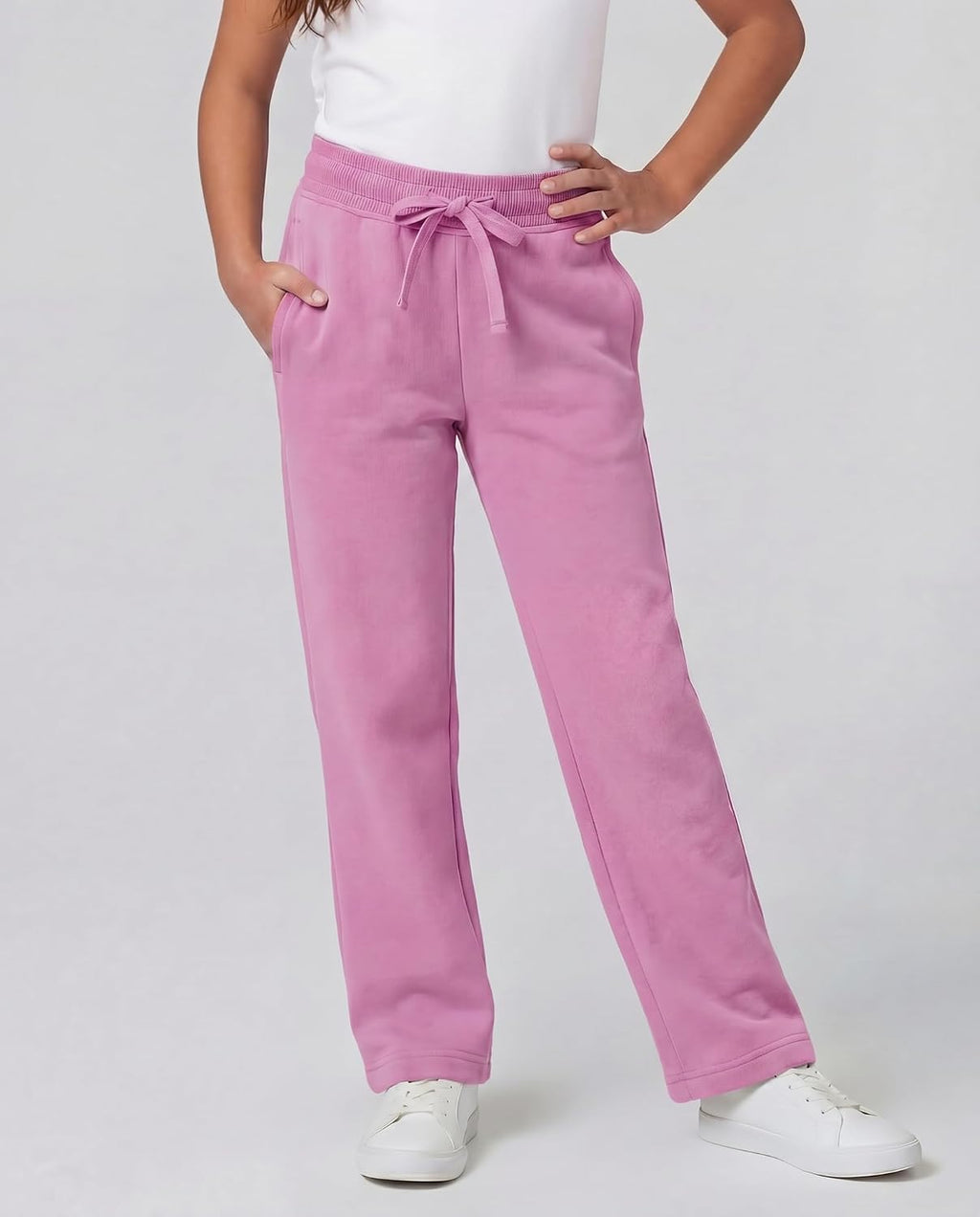 3 Pack Girls' Fleece Sweatpants Open Bottom Pants Kids Teens Tween School
