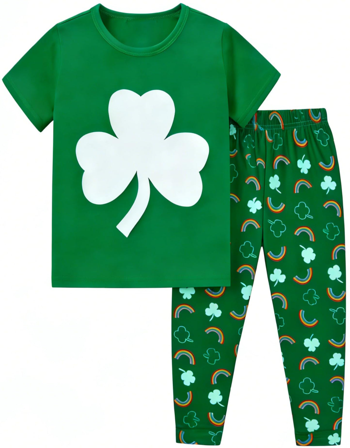 Popshion Little Girls Mermaid Pajamas 2 Piece Set 100% Cotton Sleepwear Toddler Clothes for Kids Baby Ladybug Style PJs