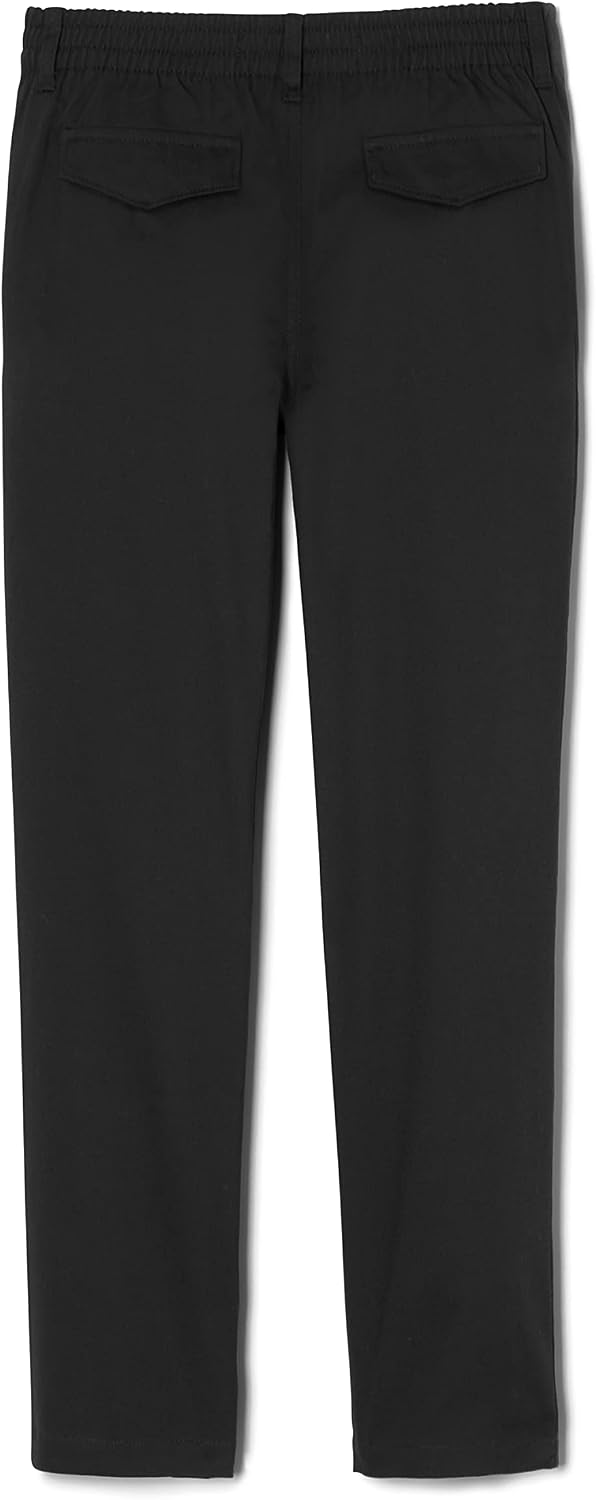 French Toast Girls' Pull-On Straight Fit Stretch Twill Pant