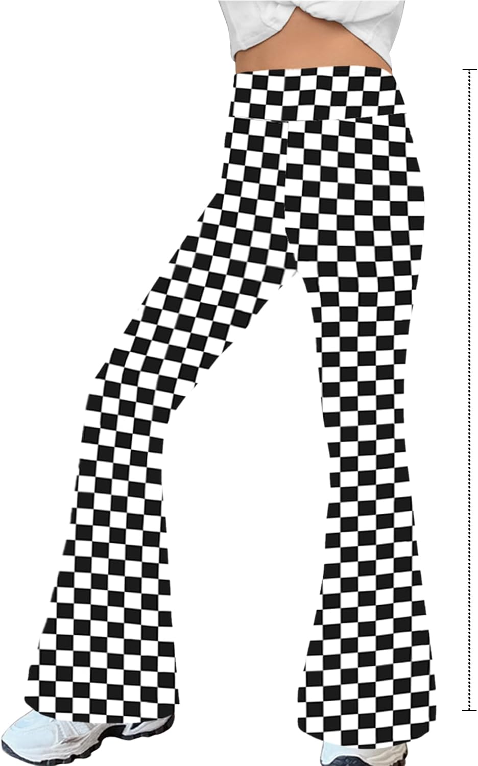 WSPLYSPJY Women's Print Stretch Bell Bottom Flare Palazzo Pants Trousers
