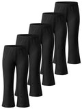 Poroka 5 Pack Toddler Girls Flare Pants Cotton Stretch Bell Bottom Leggings