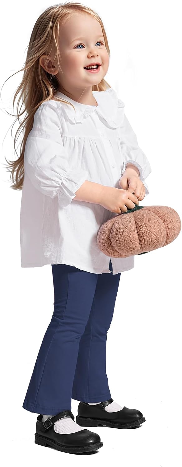 Witwot 3 Pack Baby Girls Flare Pants Cotton Toddler Bell Bottom Leggings