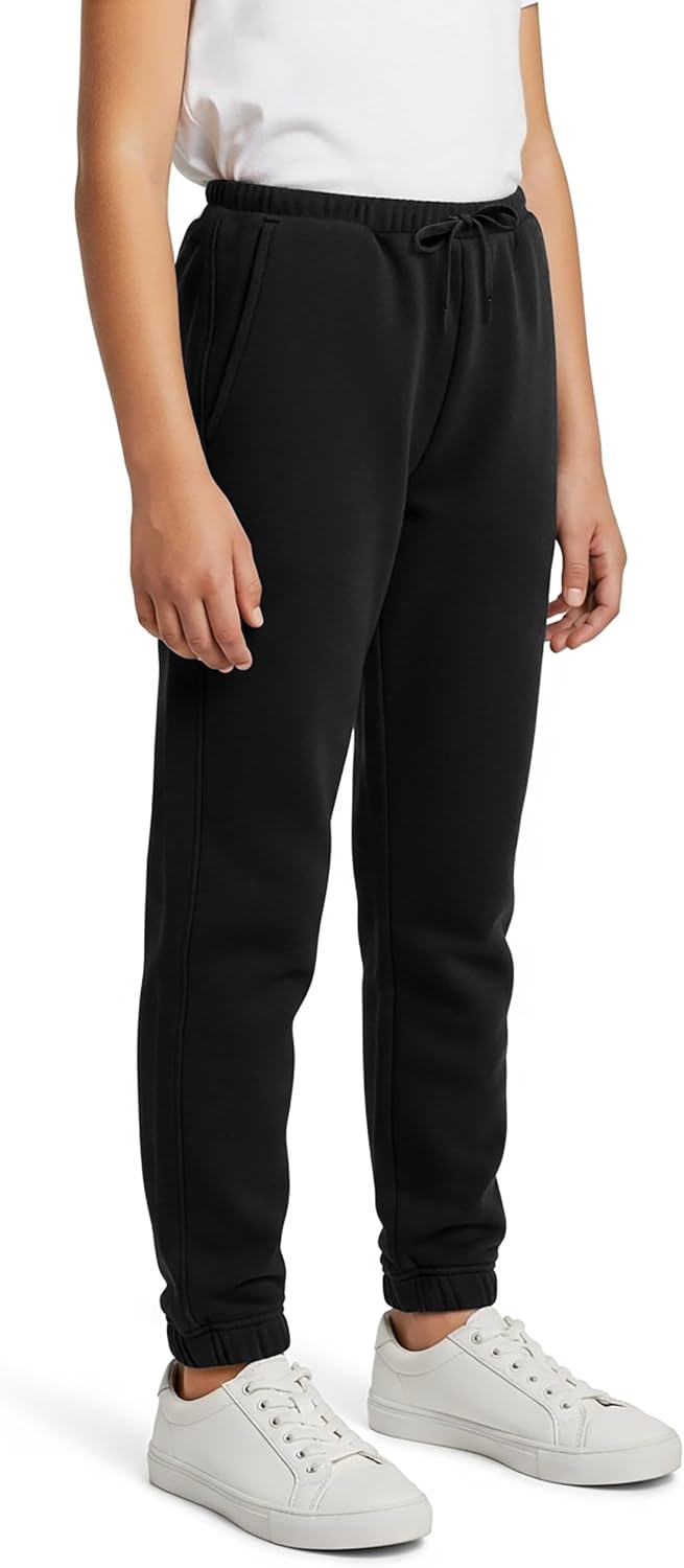 Andrew Scott Girls' Sweatpants | Active Fleece Jogger Pants | Multi Pack & Colors | Drawstring & Pockets