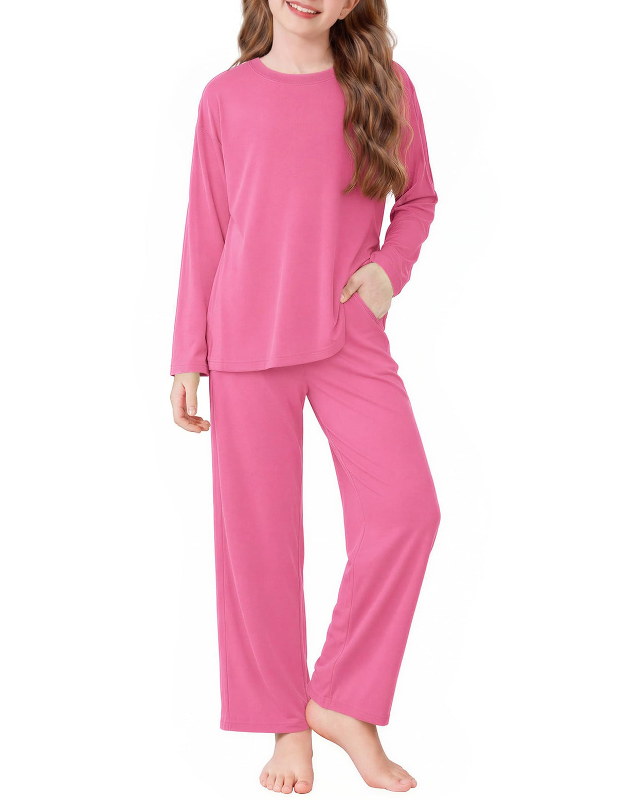 Arshiner Girls Pajamas Cute Long Sleeve and Pants Pjs Set Kids Sleepwear