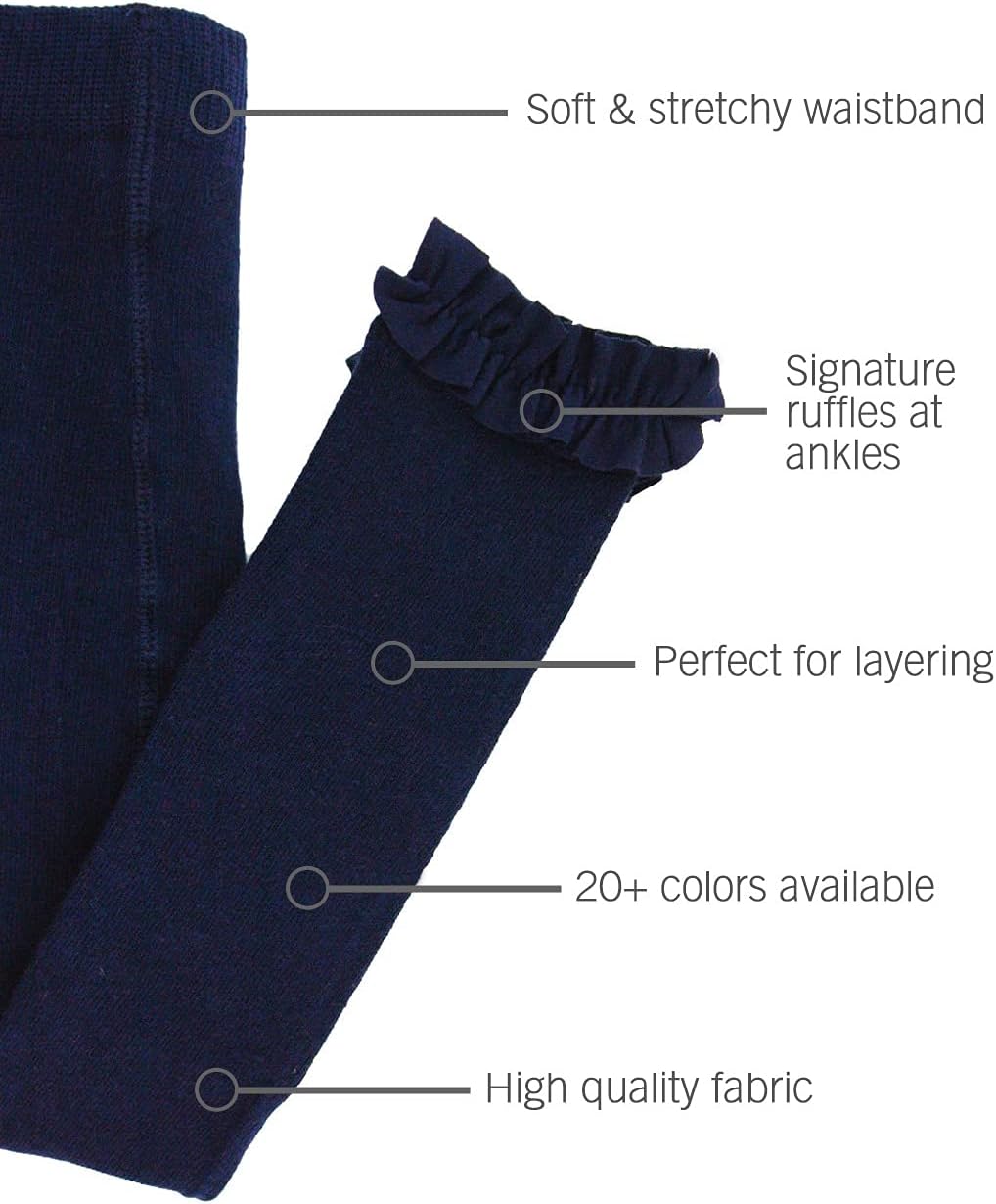 RuffleButts Baby/Toddler Girls Ruffle Tights - Footless Ruffled Tights