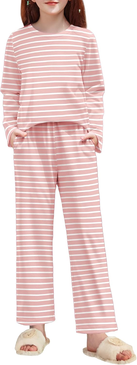 Arshiner Pajamas Set for Girls Long Sleeve & Pants Pjs Soft Lounge Sets