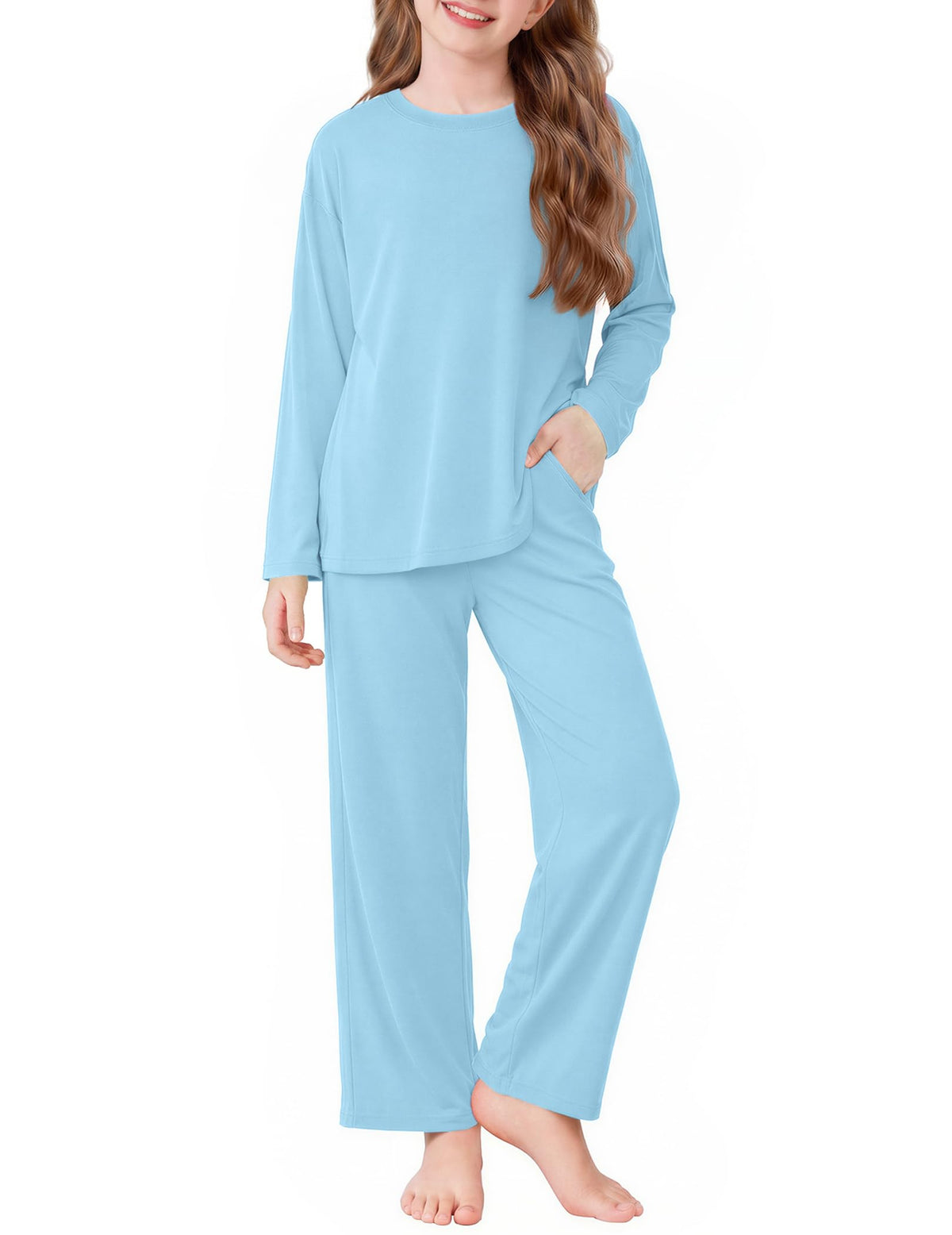 Arshiner Girls Pajamas Cute Long Sleeve and Pants Pjs Set Kids Sleepwear