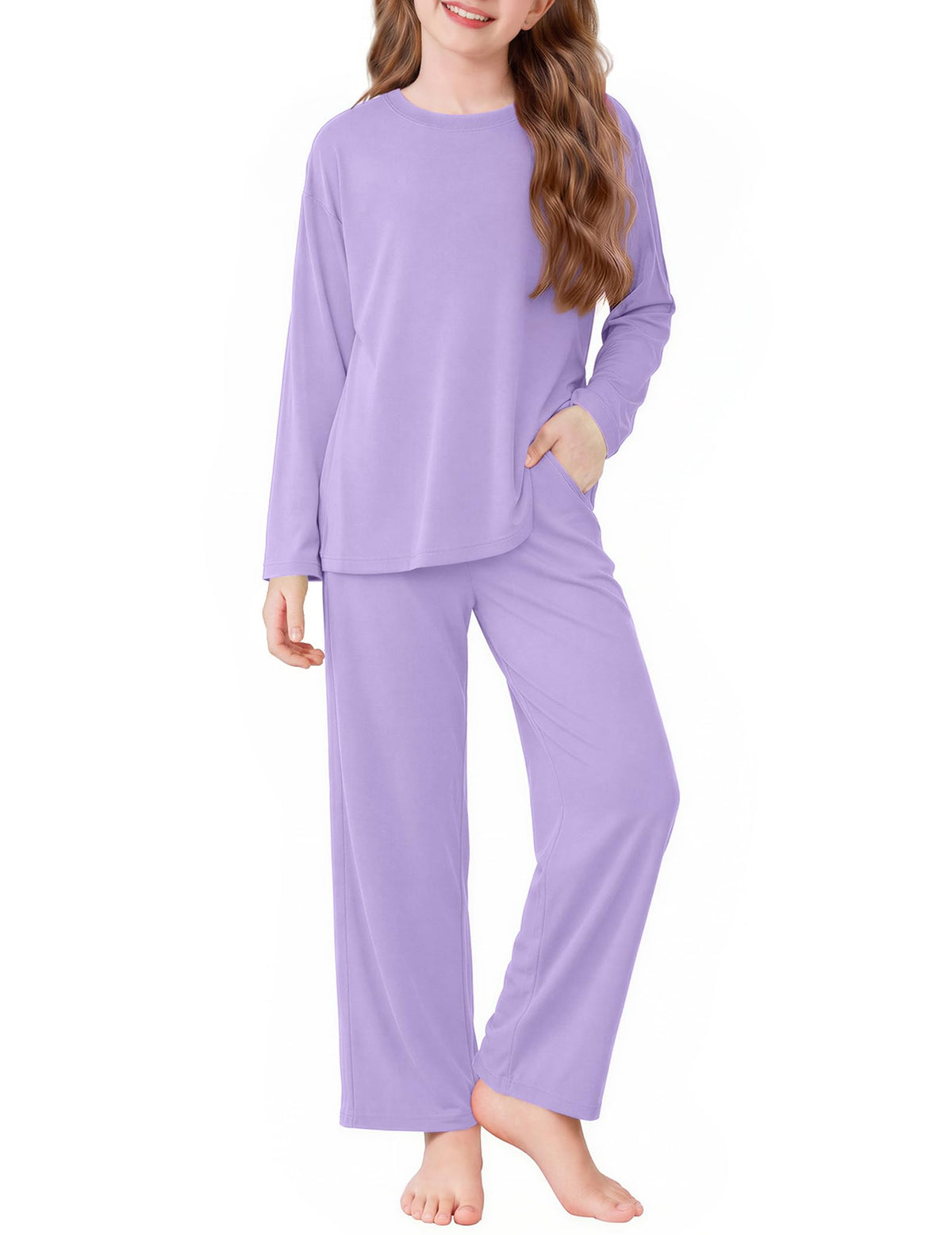 Arshiner Girls Pajamas Cute Long Sleeve and Pants Pjs Set Kids Sleepwear