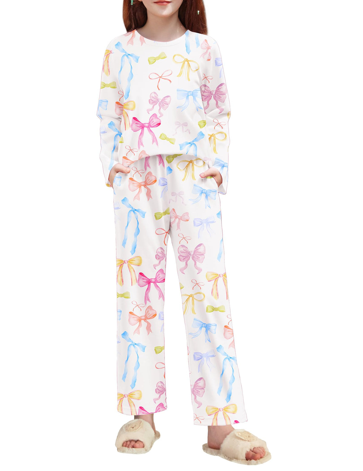 Arshiner Pajamas Set for Girls Long Sleeve & Pants Pjs Soft Lounge Sets