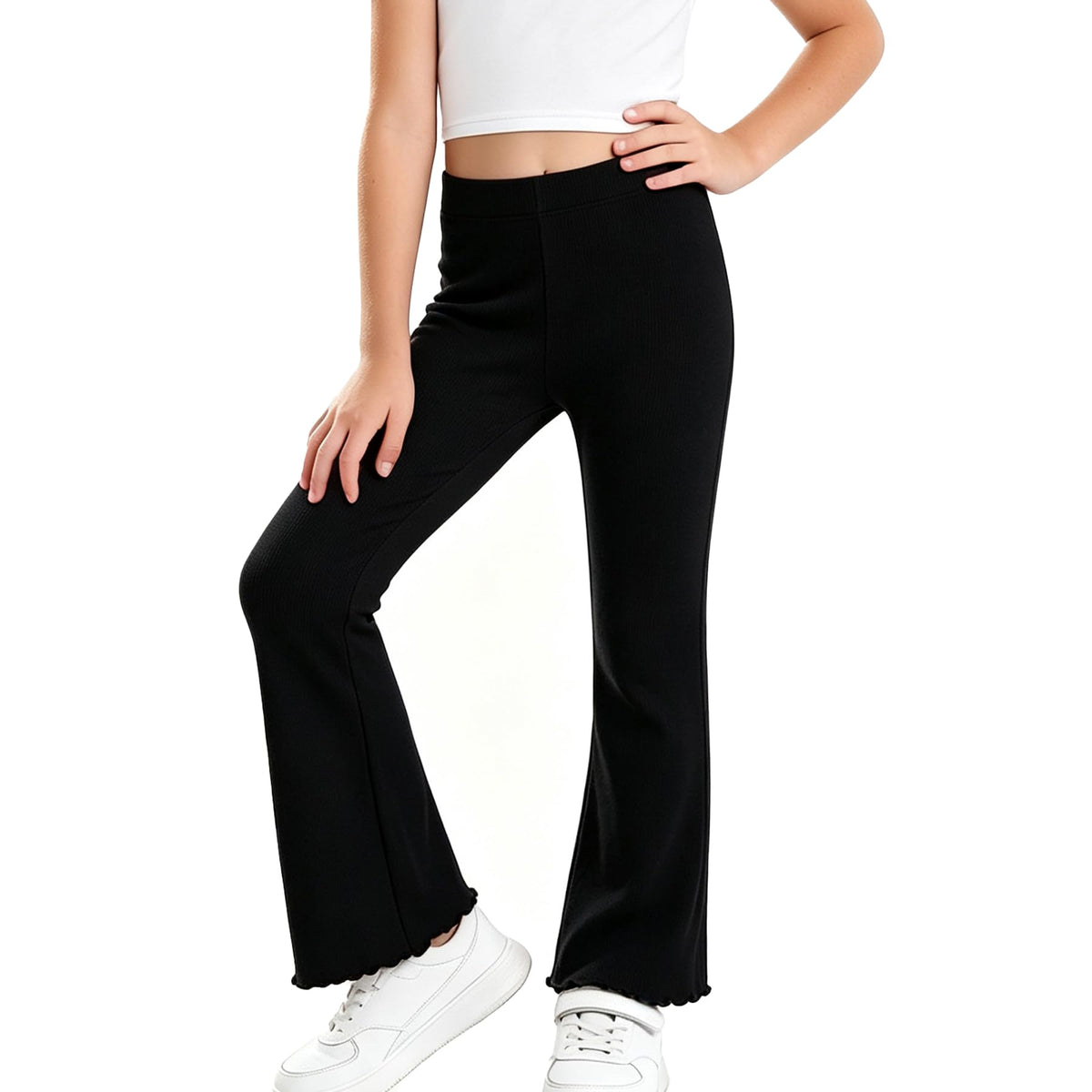 AMIYAN Toddler Girls Flare Leggings Bell Bottoms Pants for 2T-7Y