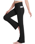 HASMES Girls Flare Leggings with Pockets Kids Bell Bottom Yoga Dance Pants