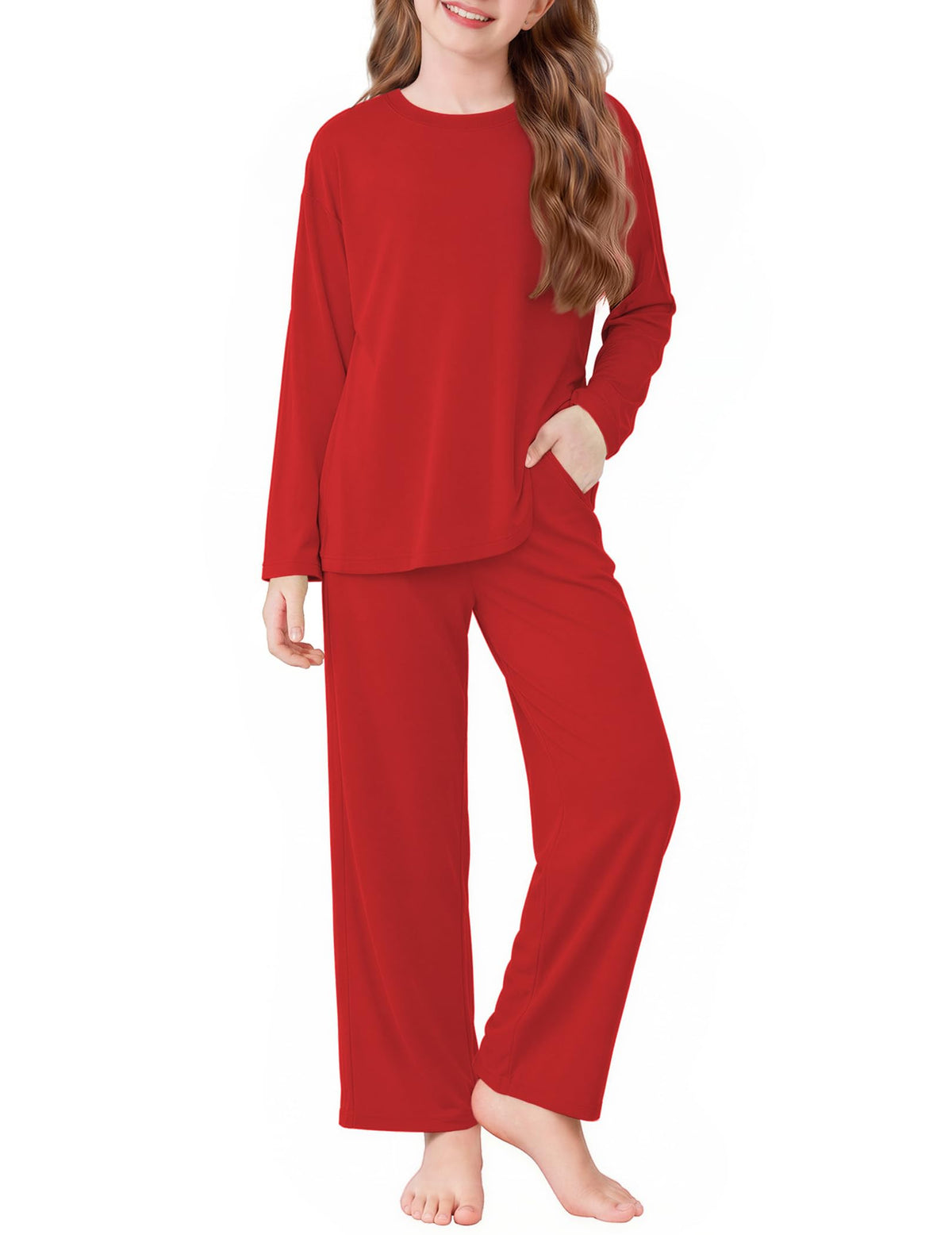 Arshiner Girls Pajamas Cute Long Sleeve and Pants Pjs Set Kids Sleepwear