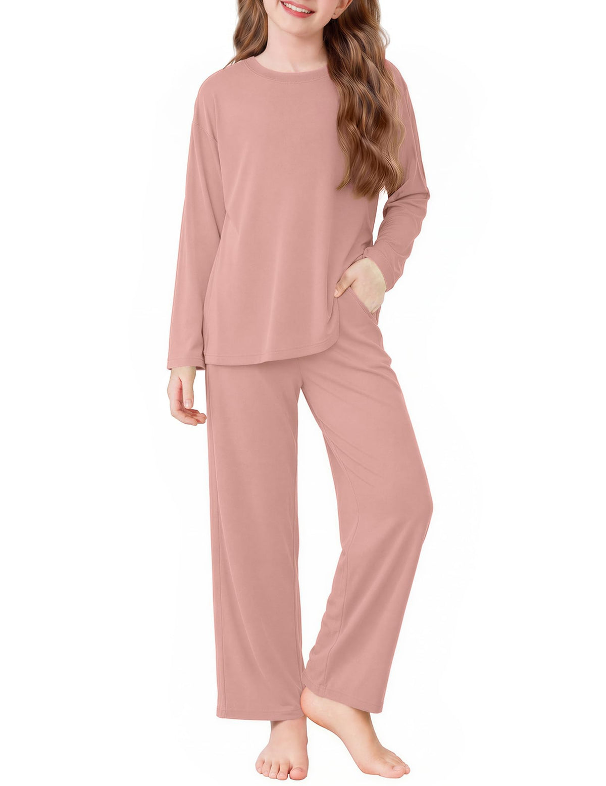 Arshiner Girls Pajamas Cute Long Sleeve and Pants Pjs Set Kids Sleepwear