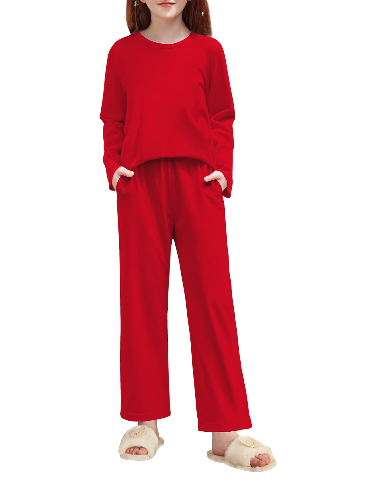 Arshiner Pajamas Set for Girls Long Sleeve & Pants Pjs Soft Lounge Sets