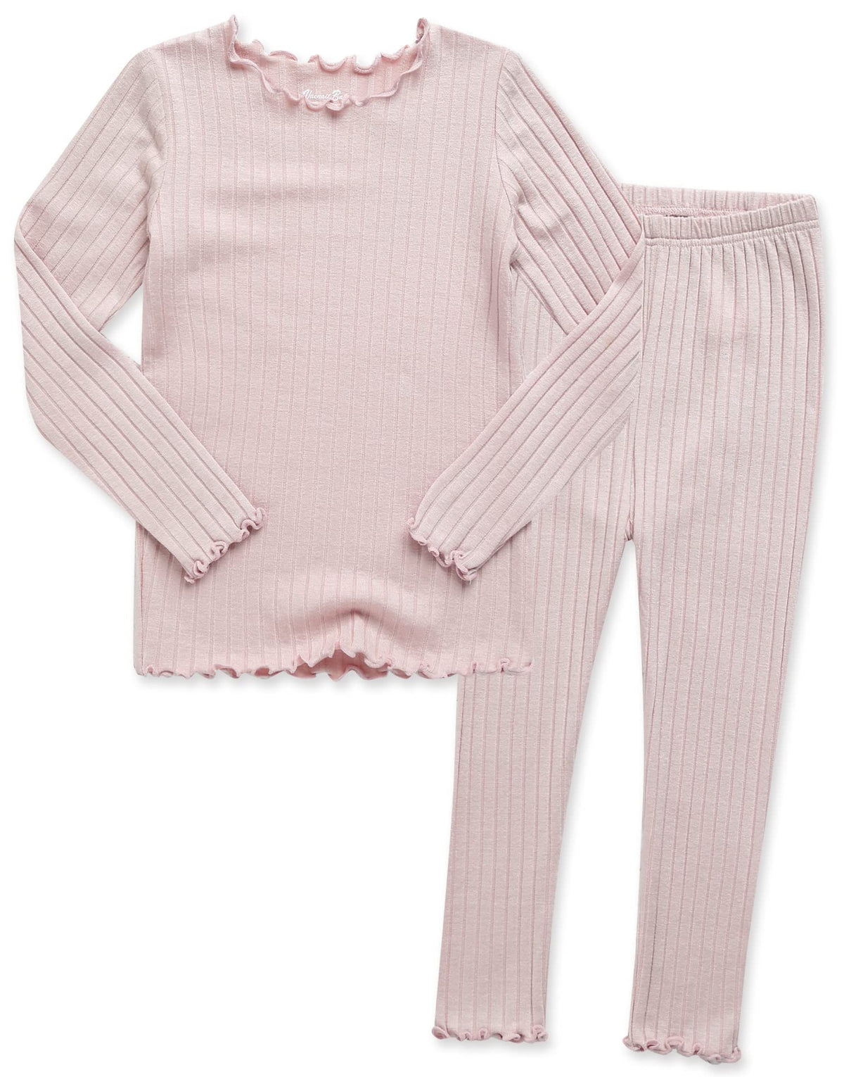 VAENAIT BABY 6M-12Y Infant Kids Toddler Junior Girls Soft Comfy Modal Tencel Shirring Sleepwear Pajamas 2pcs Set