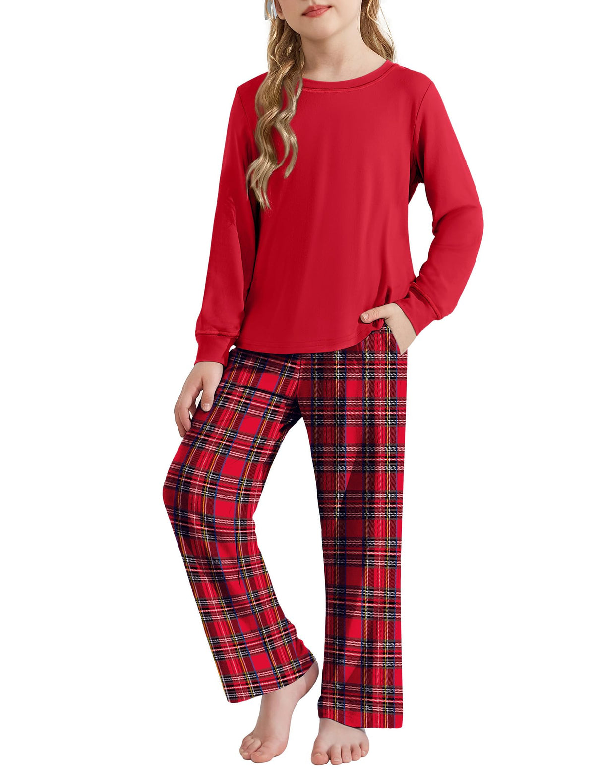 Arshiner Girls Pajamas Set 2 Piece Long Sleeve Sleepwear Cozy Pj Loungewear