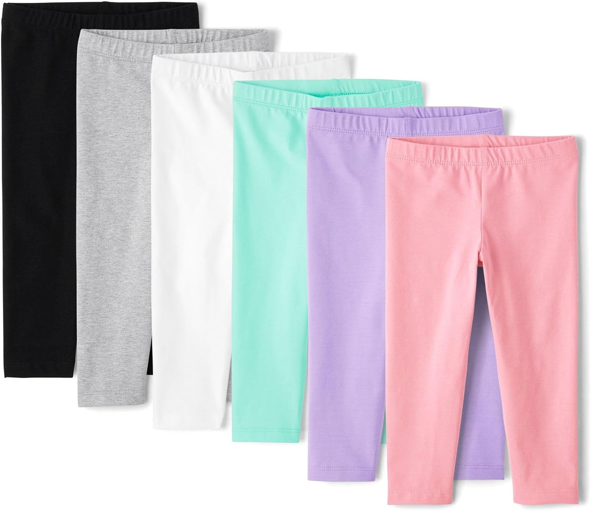 The Children's Place Baby Girls and Toddler Assorted Solid Leggings, Multipacks