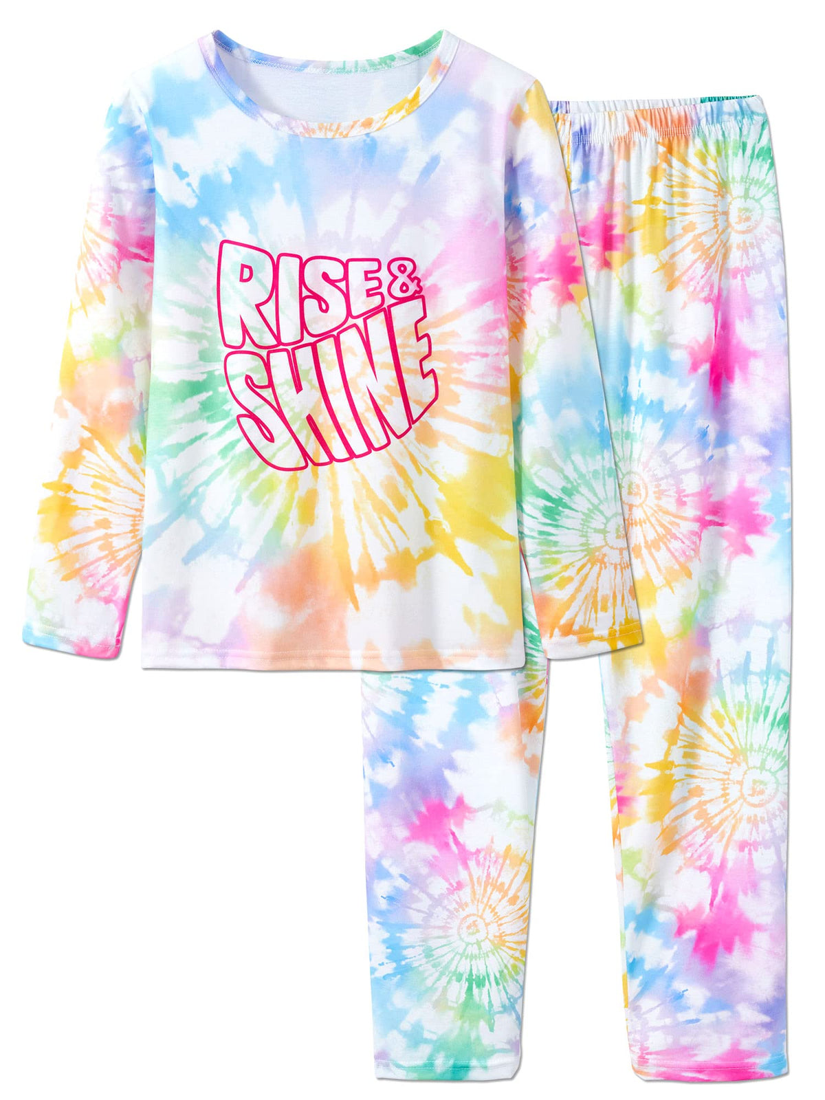 Beezizac Girls Pajamas Cute Print Short/Long Sleeve Pants Set Size 6-18