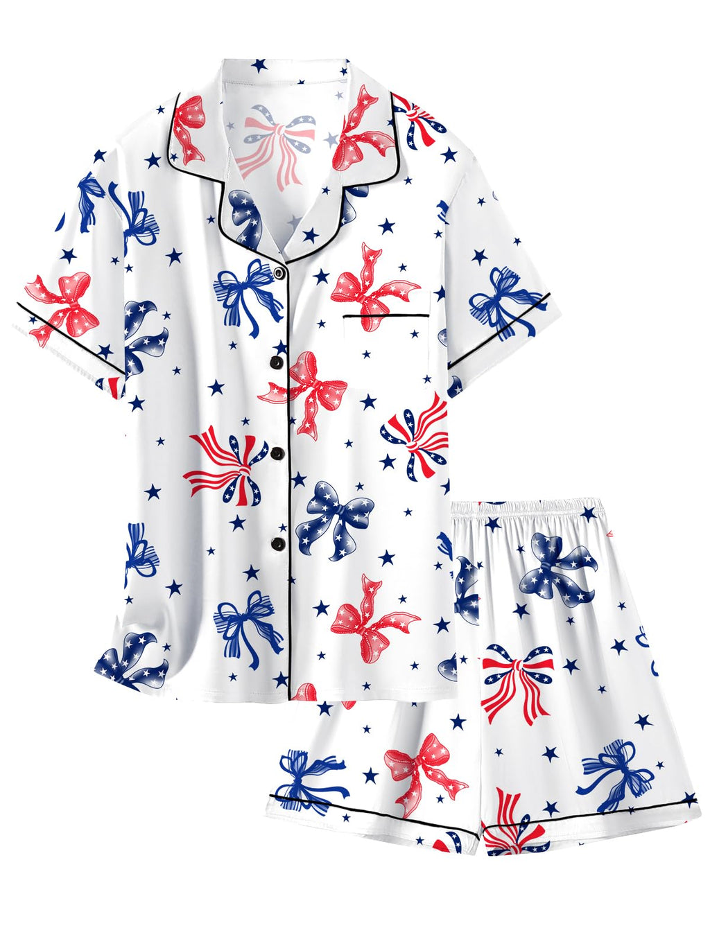 Girls & Womens Satin Pajamas Set, Silk Button-Down Sleepwear 2 Piece Nightwear, 3 Years - Women XXL