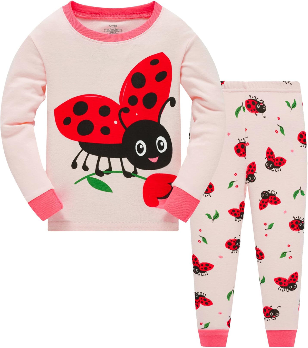 Little Girls Pajamas Sets Baby Girl 2Pcs 100% Cotton Pjs Kids Long Sleeve Sleepwear