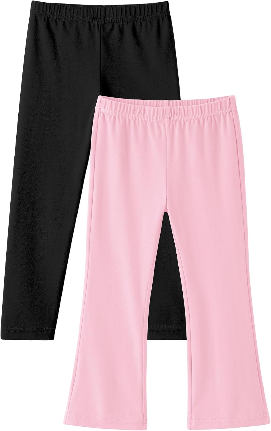 2 Pack Toddler Girls Flare Pants Baby Cotton Leggings Size 18M-5T