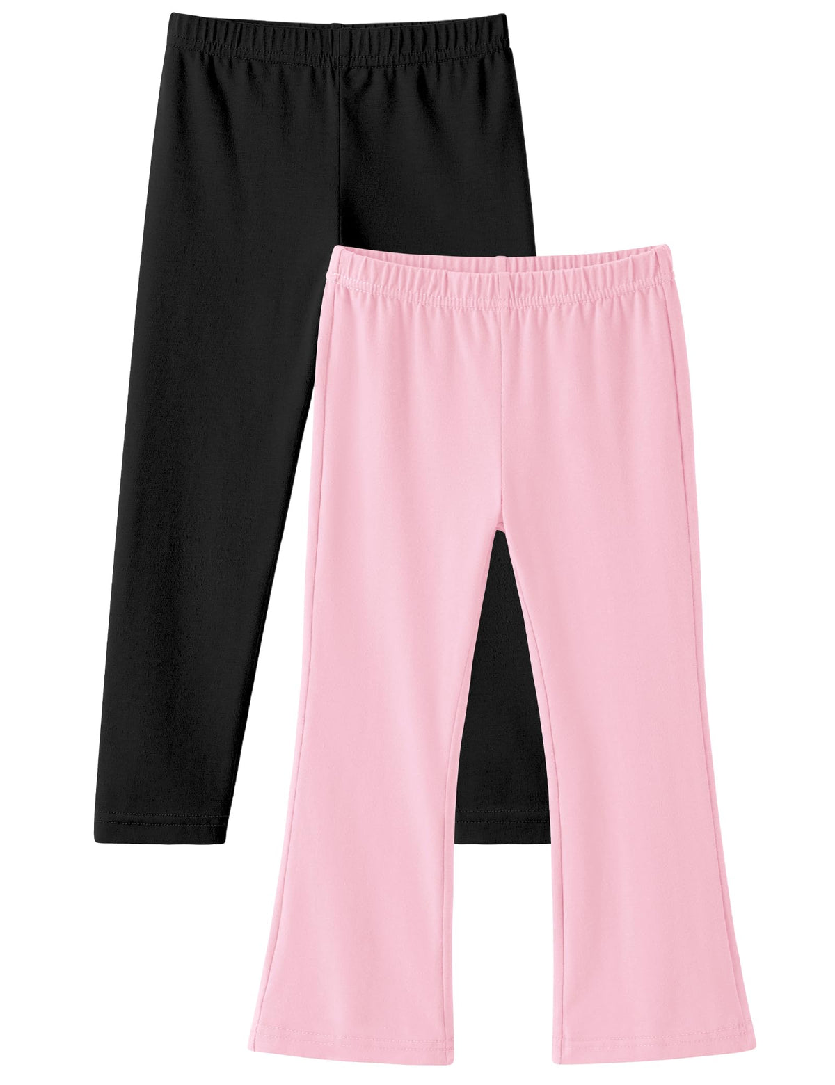 2 Pack Toddler Girls Flare Pants Baby Cotton Leggings Size 18M-5T