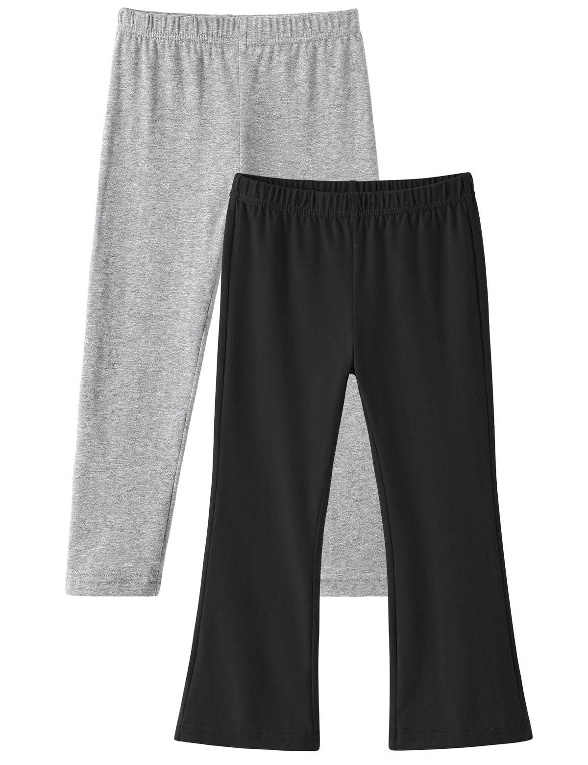 2 Pack Toddler Girls Flare Pants Baby Cotton Leggings Size 18M-5T