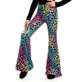 Girl's Flare Leggings High Waist Bell Bottom Pants Dance Casual Pants Kids Print Stretch Hippie Pants 5-14 Year