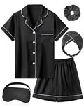 Kids Silk Pajamas Girls Satin Pajama Set Button Down Pjs Set 5-12Y