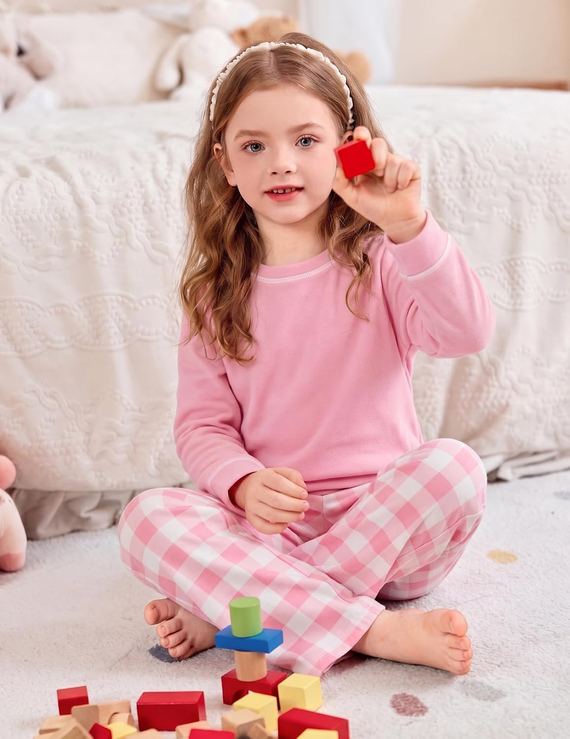 Arshiner Girls Pajamas Set 2 Piece Long Sleeve Sleepwear Cozy Pj Loungewear