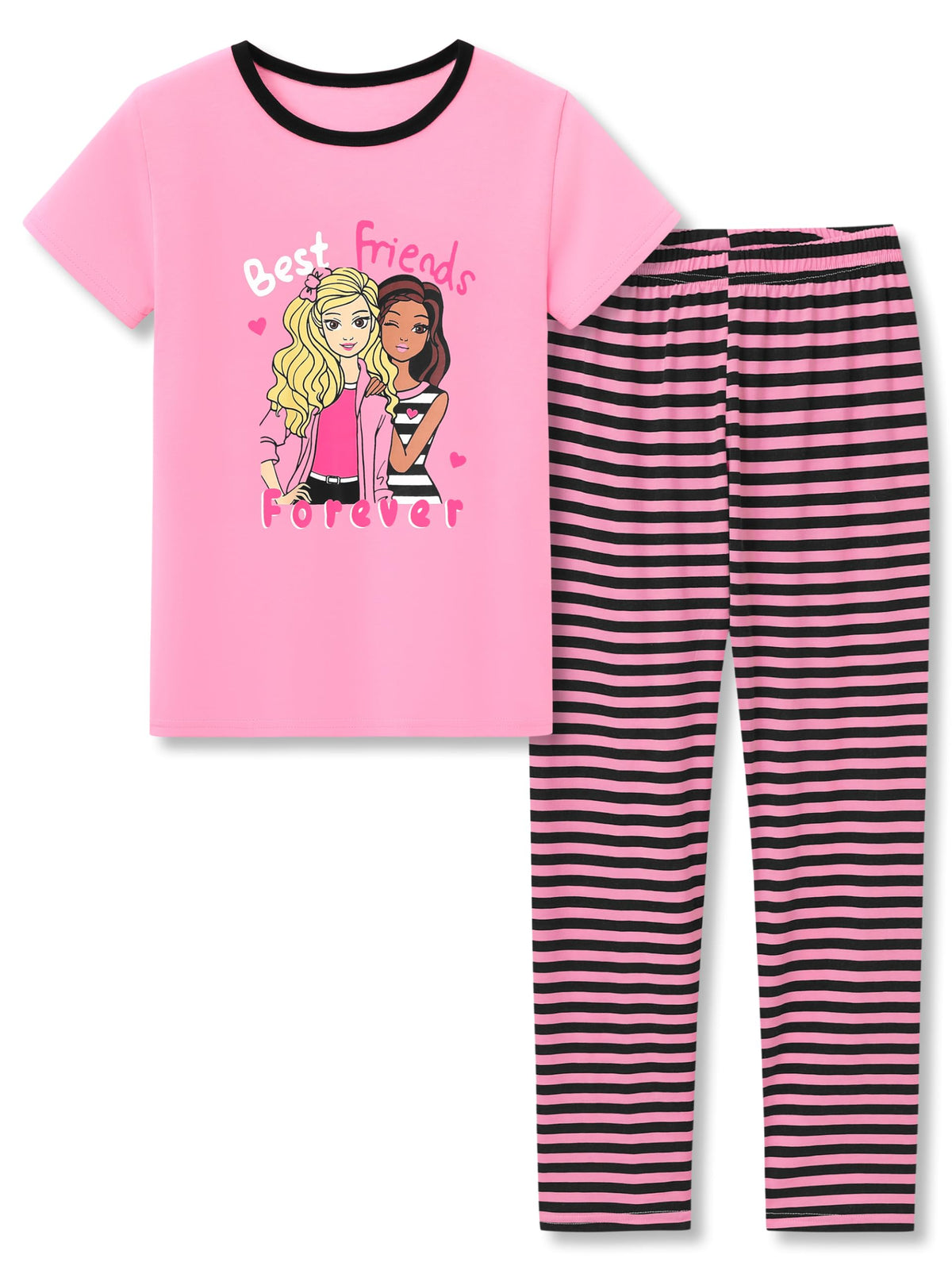 Cozchique Girls 2-Piece Adorable Cartoon Print Soft Pajama Set Size 6-18