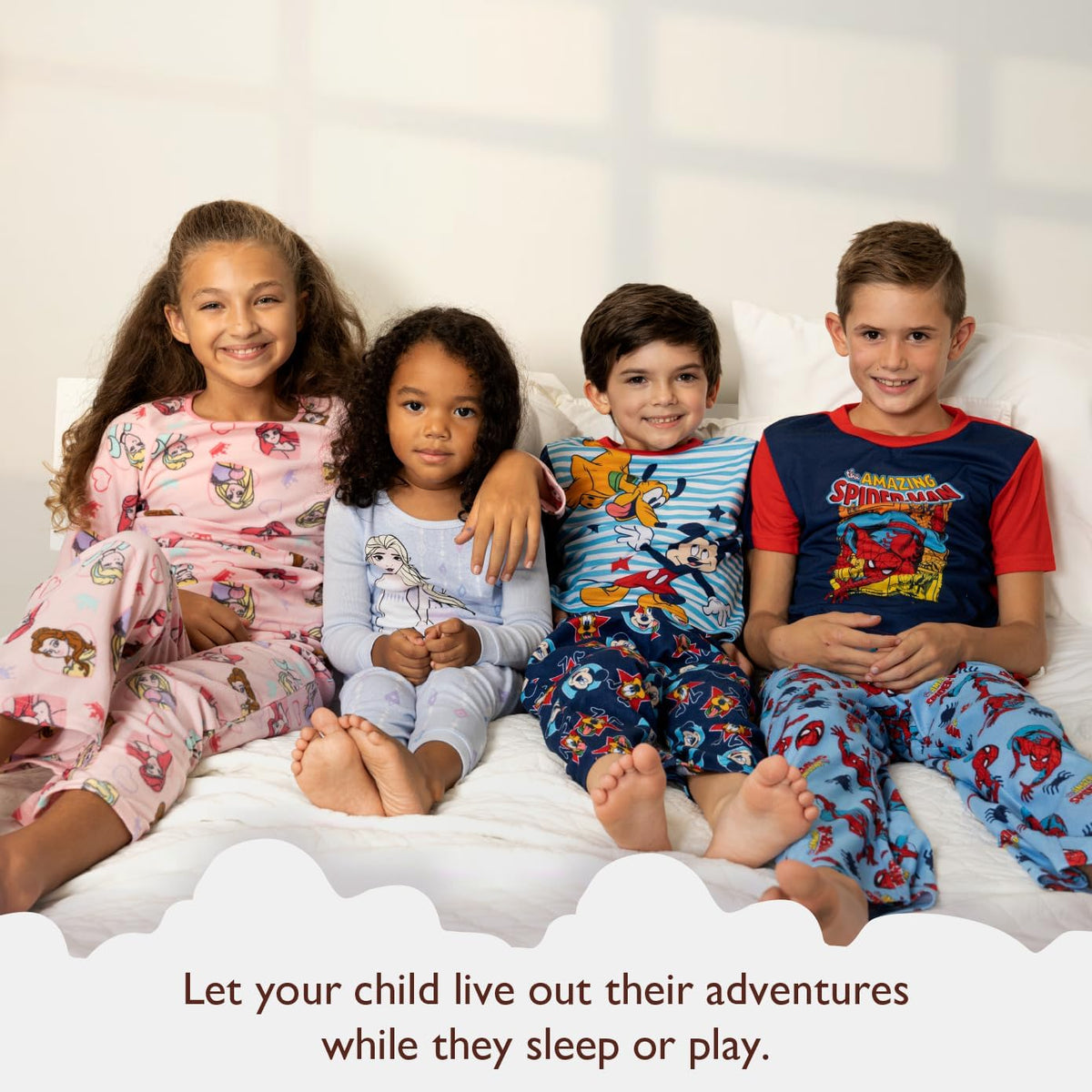 Disney Unisex Kids' 2-piece Snug-fit Cotton Holiday Matching Pajamas