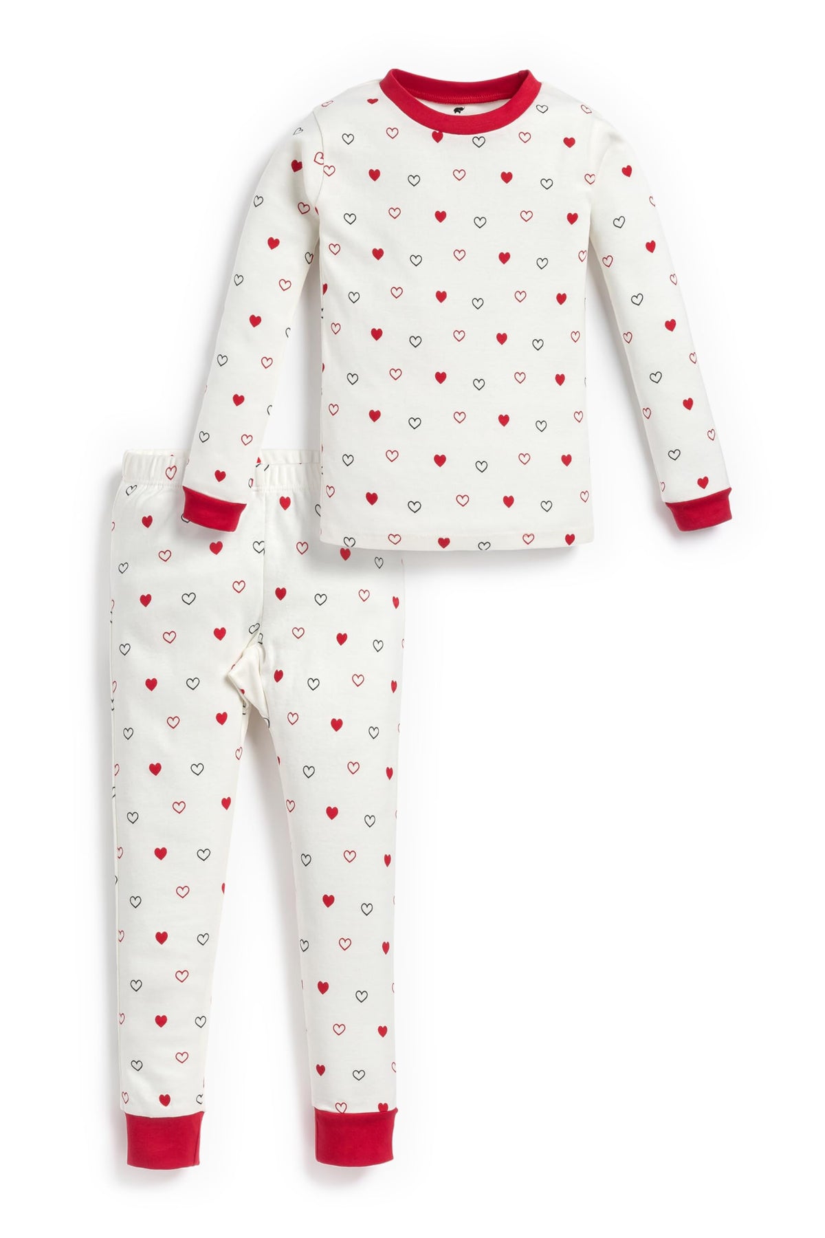 monica + andy Toddler & Kids Two Piece Pajama Set, 100% Organic Cotton Clothes for Boys & Girls, Children PJs