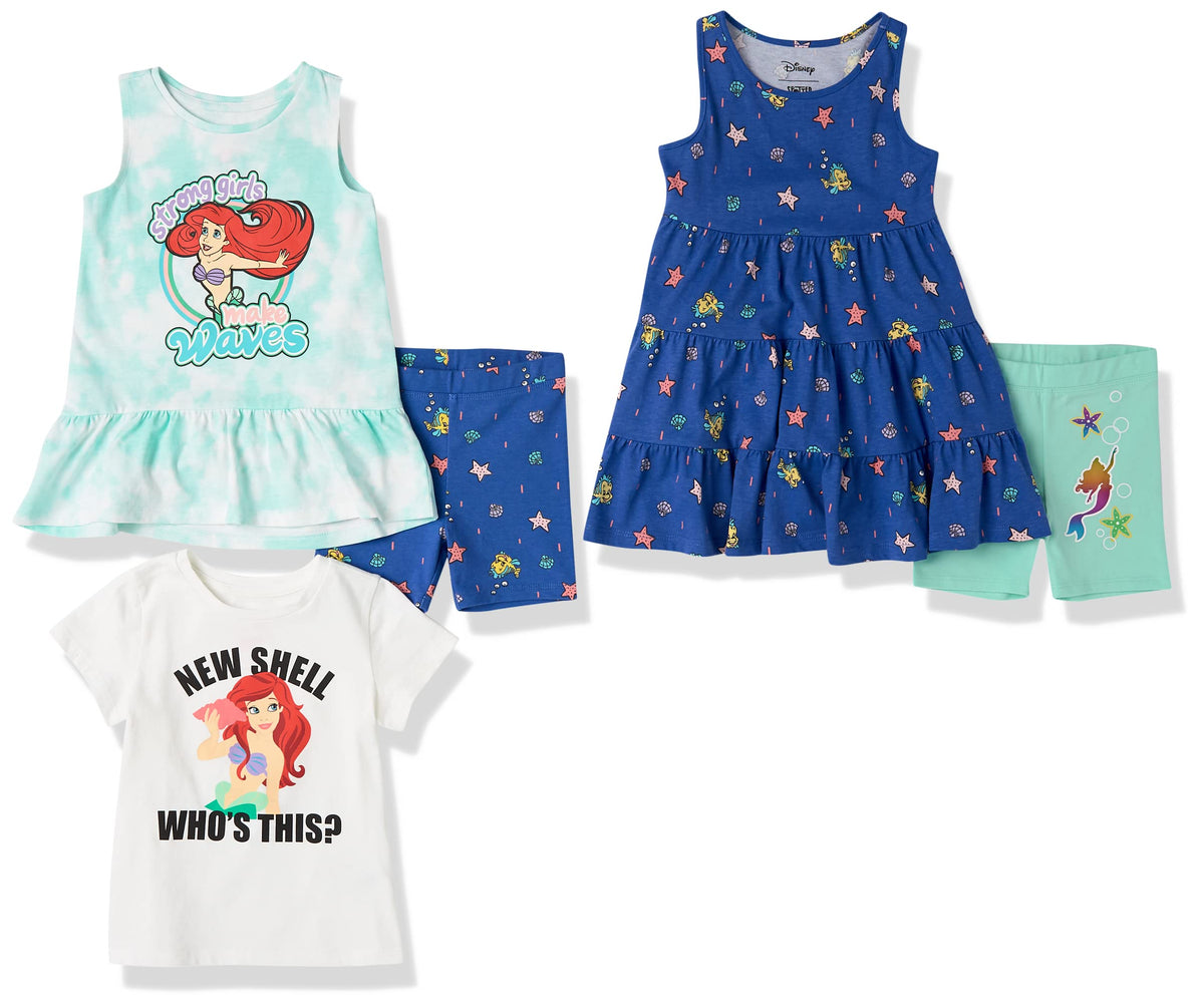 Amazon Essentials Disney | Marvel | Star Wars | Frozen | Princess Girls and Toddlers' Mix-and-Match Cotton Set, Pack of 5