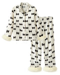 CARETOO Girls 2 Piece Pajamas Set Satin Sleepwear Long Sleeve Jammies for Kids Button-Down Nightwear Loungewear 4-12 Years