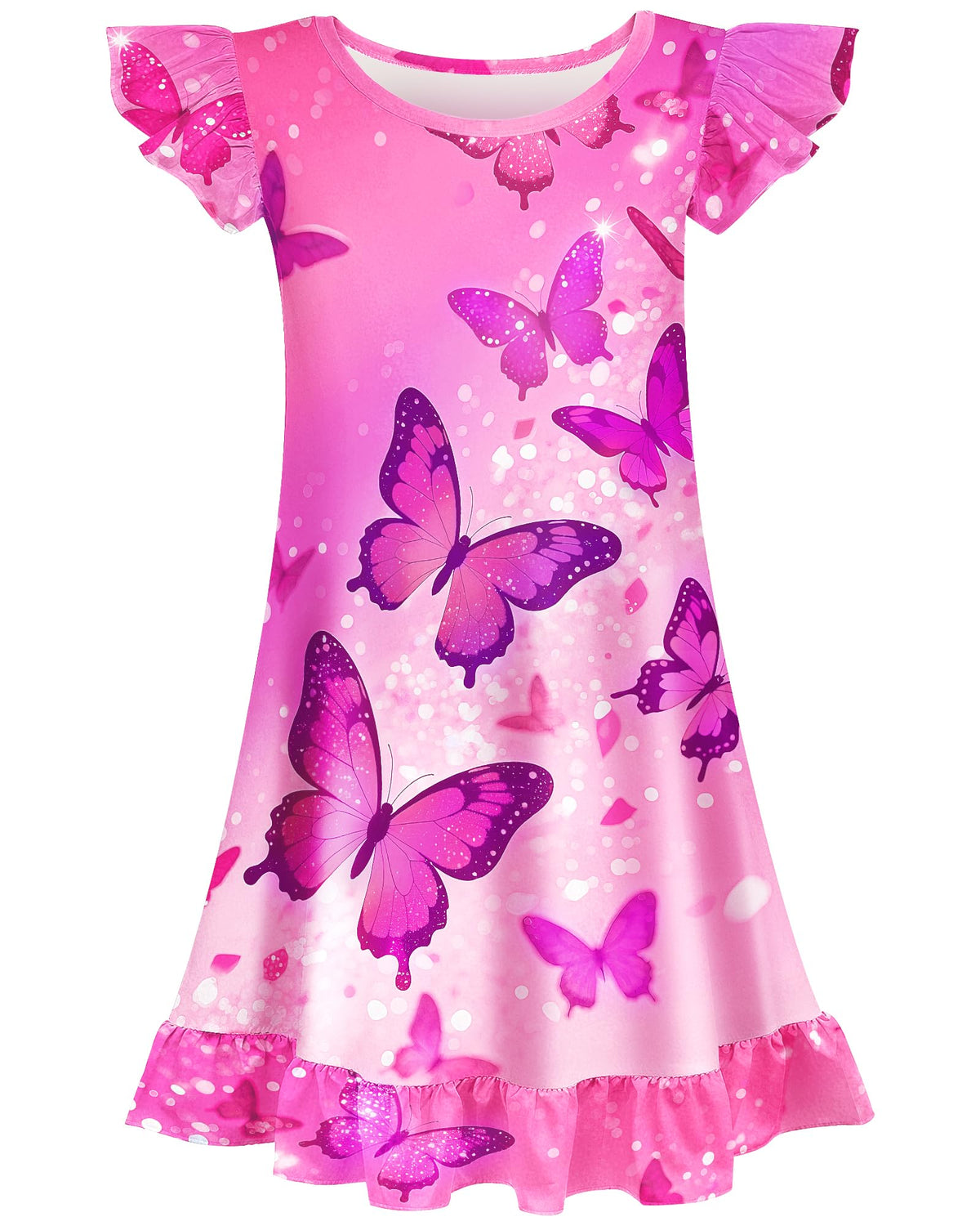 Sylfairy Girls Nightgowns, Unicorn Nightgown Princess Pajama Dresses for Girls Sleepwear Nightie