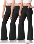 HASMES 3 Pack Girls Flare Leggings Kids Bell Bottom Dance Yoga Pants