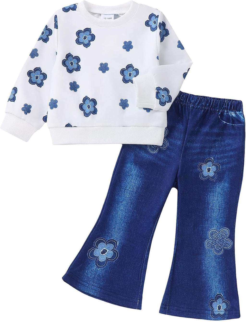 SODLON Toddler Girl Clothes Baby Fall Winter Sweatshirt Pants Outfit 12M-5T