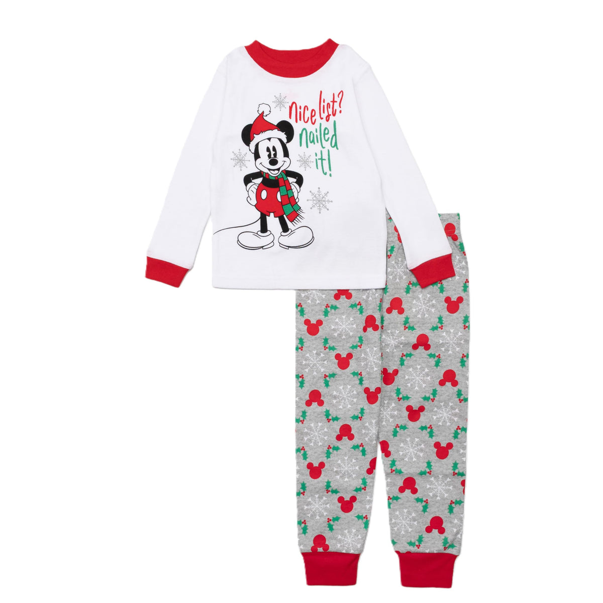 Disney Unisex Kids' 2-piece Snug-fit Cotton Holiday Matching Pajamas